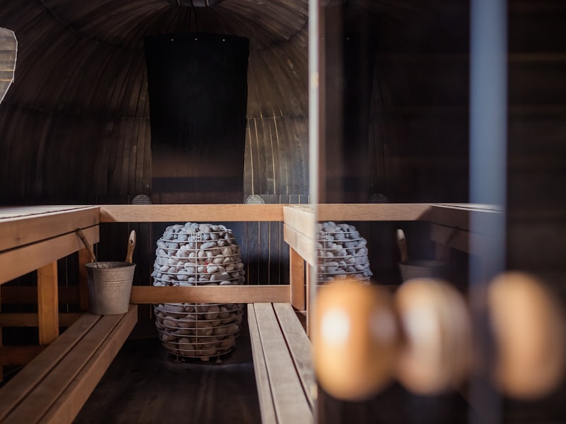 Private Sauna im Wellnessbereich