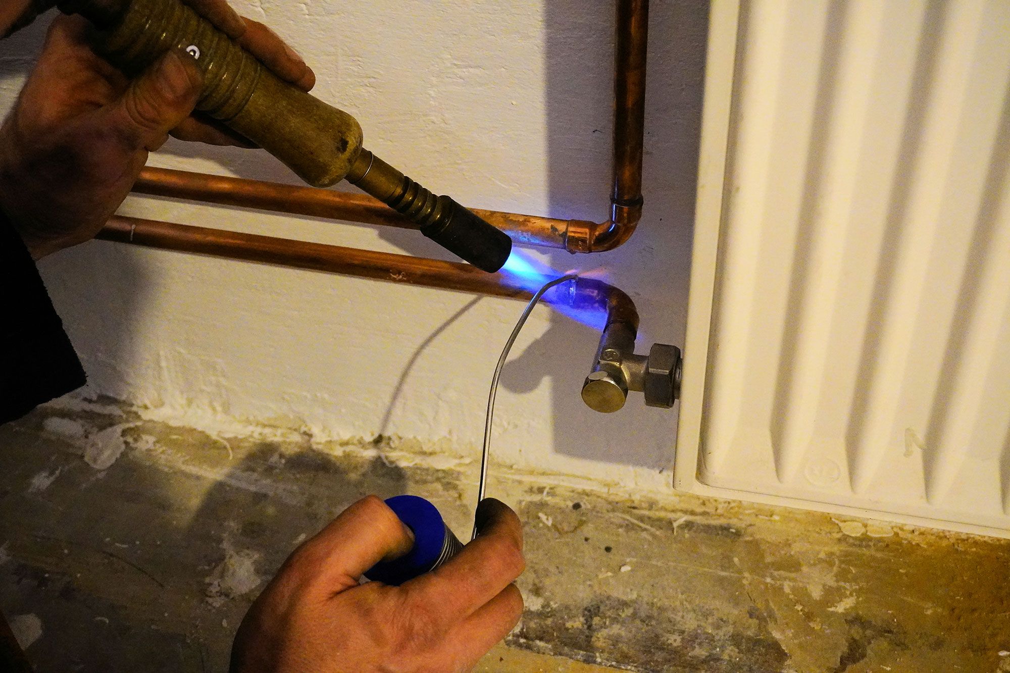 Schweißen von Heizungsrohren